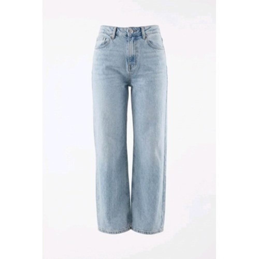 Quince Jeans Womens 28 Light Wash High Rise Wide Leg Stretch Denim Casual Pants